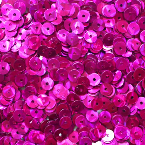 5mm Flat Round SEQUIN PAILLETTES ~ FUCHSIA PINK PRISM MULTI Reflective METALLIC ~ Loose sequins for embroidery, bridal, applique, arts, crafts, and embellishment. Made in USA.