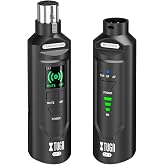 XTUGA SF-1 2.4GHz XLR Transmitter &amp; Receiver,Wireless Microphone Adapter | XLR Wireless,Plug &amp; Play,8 Hours Routine,164ft Range,Professional Mic Converter for Live Show/Stage/PA Systems/Church