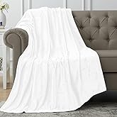 Utopia Bedding Fleece Blanket Throw Size White 300GSM Luxury Anti-Static Fuzzy Soft Microfiber Blanket for Couch, Sofa and Bed (50x60 Inch)