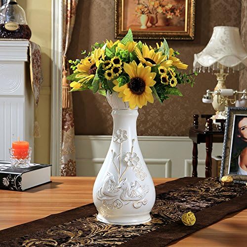 SLXTE-Ceramic vase, mandarin ducks, desktop ornaments, floral decorations, creative? wedding gifts