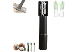 2-in-1 Electric Coconut Grater Machine & Fish Scale Remover - Cordless Handheld Coconut Scraper/Shredder - Anti-Splash Stainl
