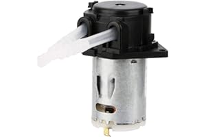 HYUDUO 24V DC DIY Peristaltic Liquid Pump Dosing Pump for Aquarium Lab Analytical 10ml/min -90ml/min(black)