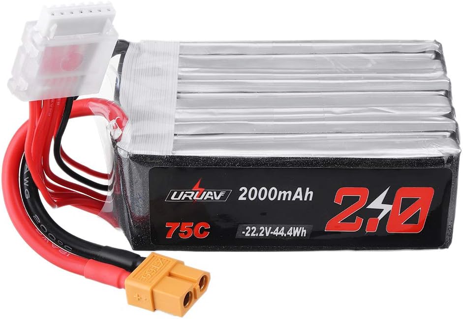 BliliDIY 22.2V 2000Mah 75C 6S Lipo Battery Xt60 Plug For Rc Drone