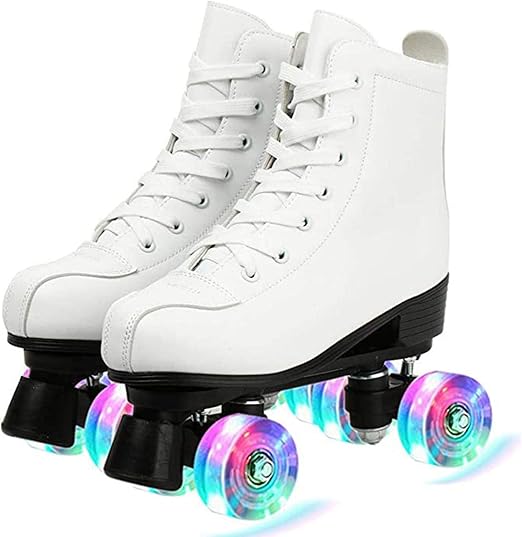 KLMN Flash Wheel Roller Skates, Roller Skates With LED Light Double