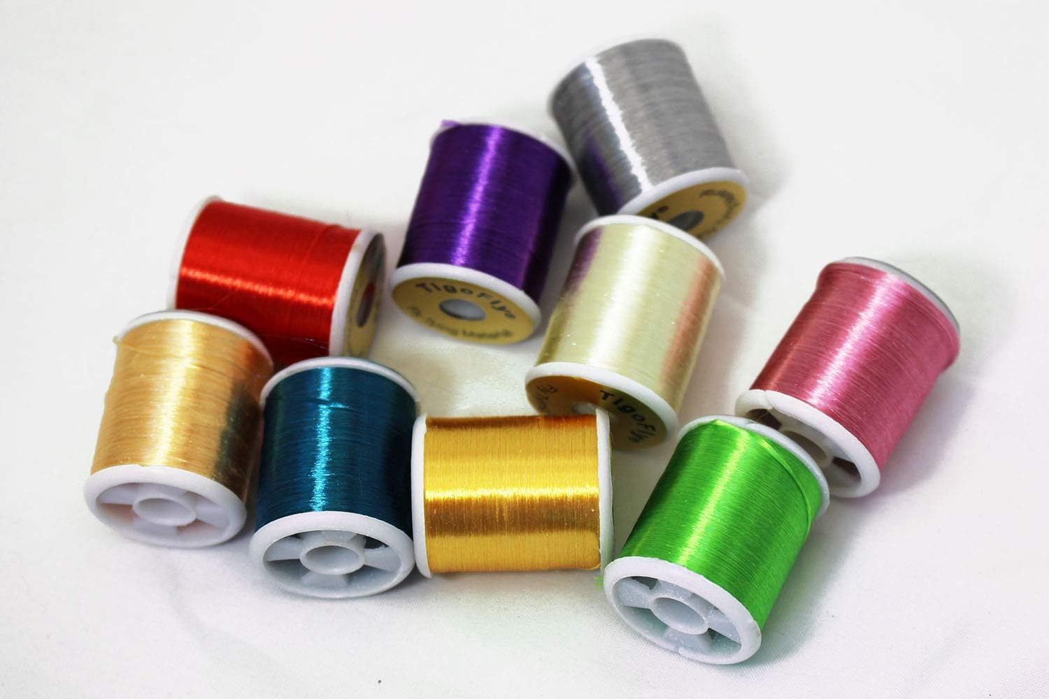 Tigofly 9 colors 40 yards Fly Tying Floss Thread 300D Silky Yarns