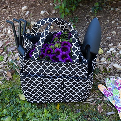 Small Garden Tote Bag, Utility Bags for Gardening, Car Totes, Organization, (Black) - Thumbnail 3