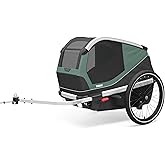 Thule Bexey pet Bike Trailer - Carrier for Small &amp; Large Sized Dogs - Foldable Design - Easy to Connect to Bike - Padded Interior - Converts into Travel Crate - Durable Materials