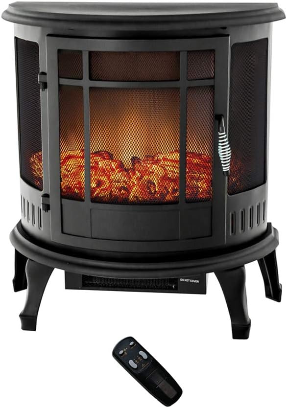 FLAME&SHADE Electric Wood Stove Fireplace Heater Freestanding