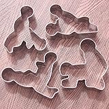 Set of 4 Creative Stainless Steel Cookies Cutter Mold Cake Biscuit Pastry Baking Mould