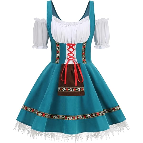 Amazon.com: Ladies Women's Oktoberfest Wench German Fancy Dress Costume  White : Clothing, Shoes & Jewelry