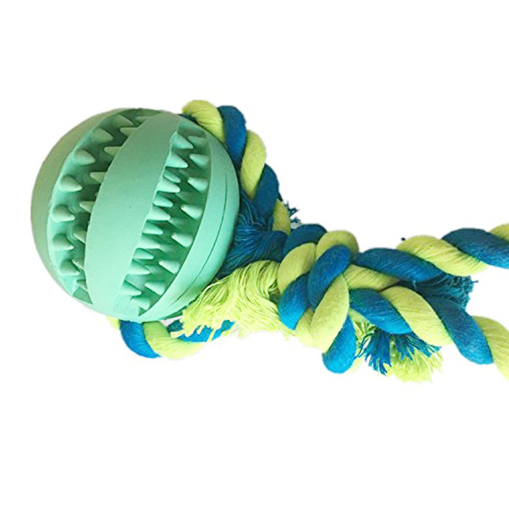 Dog Chew Toy Durable Non-Toxic Toy Balls for Small Dogs Soft Bouncy Rubber Dog Ball Launcher for aggressive chewers training Pet Dog Cat Exercise and Reward Toy