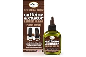Difeel Caffeine & Castor Premium Hair Oil for Faster Hair Growth 2.5 oz.