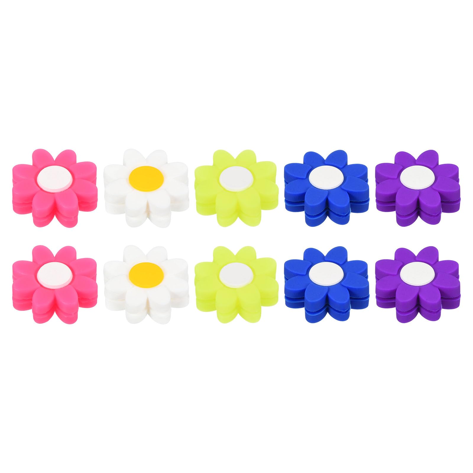 M METERXITY 10 Pack Tennis Vibration Dampener - Racket Shock Absorber, Silicone Racket String Damping, Apply to Tennis Racket (24mm, Multicolored)