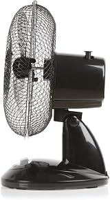 Signature 9” 2 Speed Desk Fan with Oscillation Black S40008B view 9