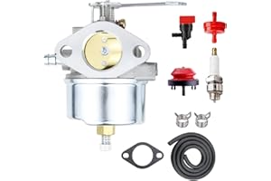 Carburionix 632325 HM100 Carburetor Replacement for Tecumseh 632242 632325 HHM80 HM80 HM100 1072 Carb with Spark Plug Primer Bulb Kit
