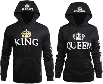 king and queen matching hoodies