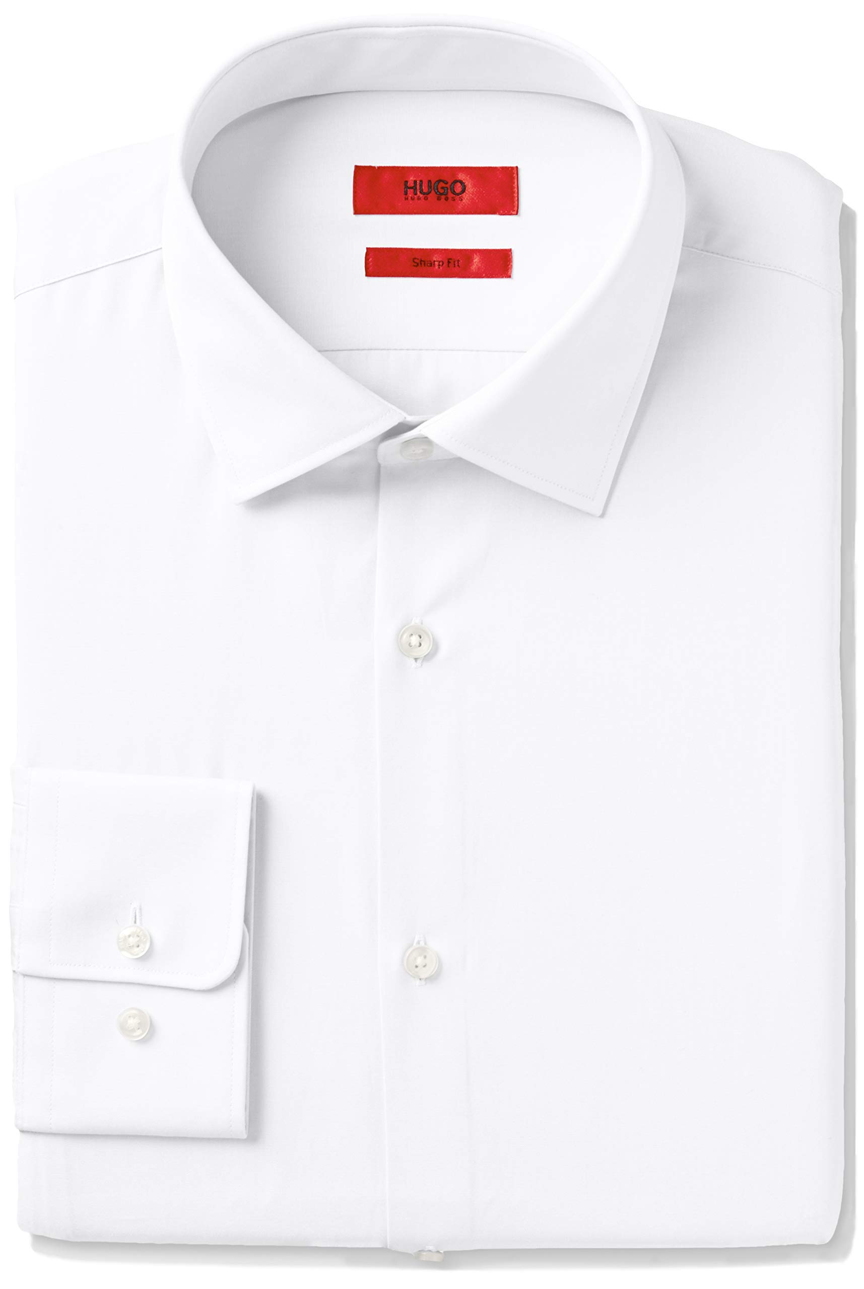 HUGO Kason Button Down Shirt, Open White, 16.5