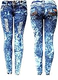 ELLA Juniors Acid Wash BLUE Denim JEANS Destroy Skinny Ripped Distressed Pants