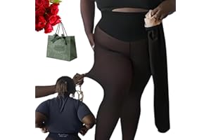 xolvun New Compression Band & One Seam Option, Plus-Size The Original Magic Fleece Lined Leggings, Warm Snatch Waist