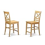 QUS-OAK-W Quincy Counter Height Stools With X-Back