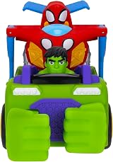 Jazwares MARVEL Team Up Tank Hulk Smash Tank Spidey Glider 6 and 4 inch view 3