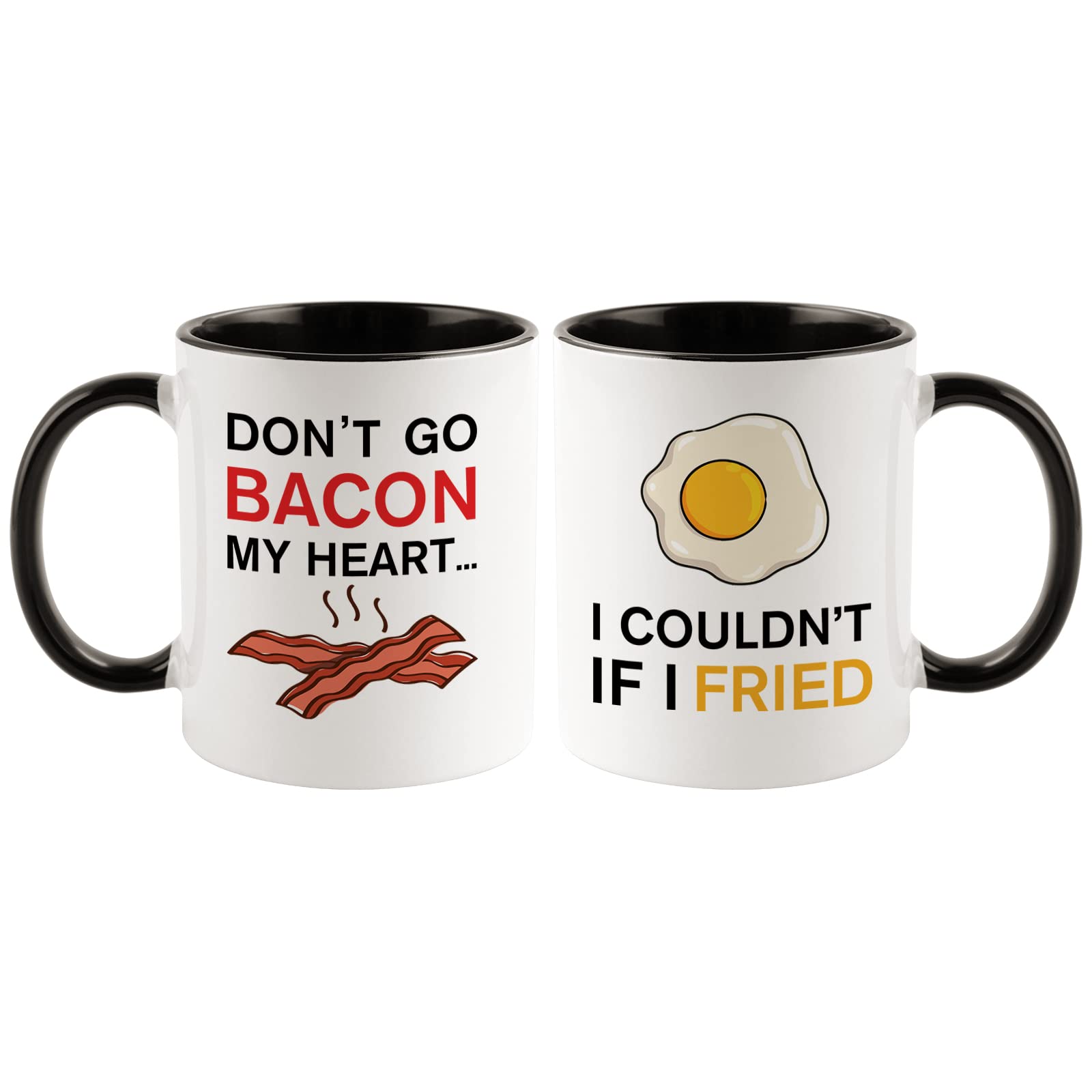 KAAYEE Funny Couple Gifts for Him and Her - Christmas, Valentine's, Wedding Anniversary Mugs, New Home Presents 12oz (A)