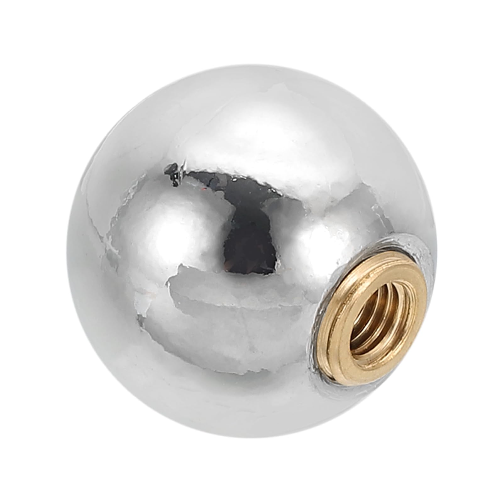 PATIKIL 25mm Ball Lamp Finials Caps Knob, 1 Set Solid Lamp Shade Top Decoration Screw Cap Nuts with Brass Reducing Adapter for Table Lamps Floor Lamps, Silver Tone