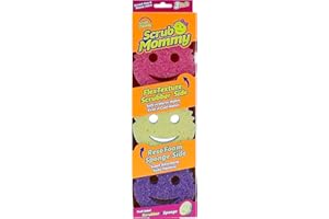 Scrub Mommy - Dual Sided Sponge with Soft Absorbent and Scratch-Free Scrubbing Sides - 3 Count