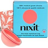 Nixit Menstrual Disc | Ultra-Soft Medical-Grade Silicone | Reusable | Holds 2x Period Cup or 6 Tampons | 12 Hour Protection |