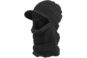 JANEY&RUBBINS Visor Balaclava | Full Face Ninja Mask - Cold Weather Gear Fur Lined Head Sock for Motorcycle, Running, Ski, Riding, Hunting