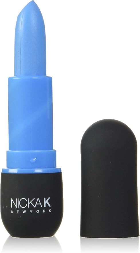 blue matte lipstick