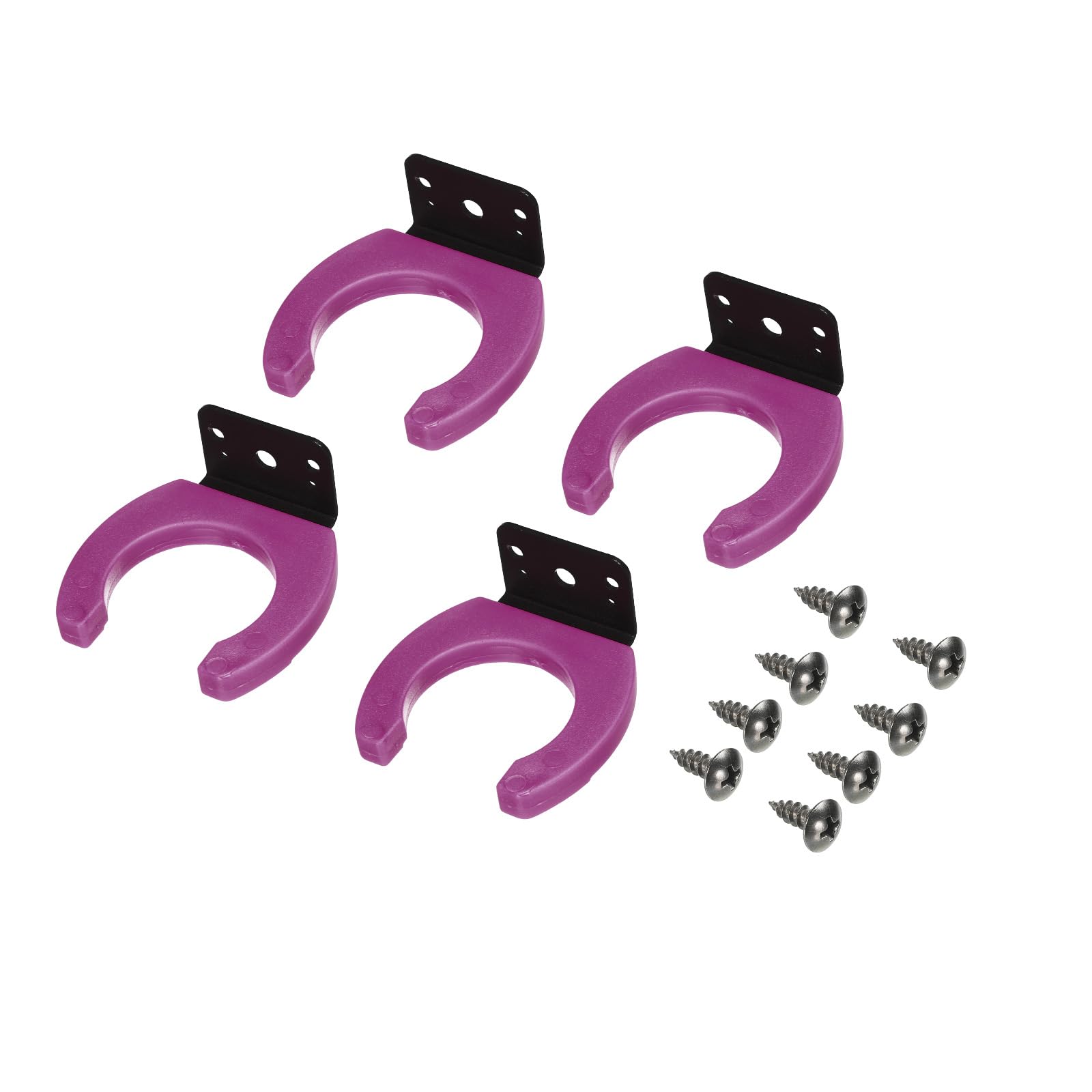 PATIKIL Microphone Holders Wall Mounted Mic Holder Microphone Hook Stands Brackets for Home Office Purple 4 Pack