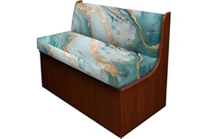 SUITOSELFY Teal Marble Print RV Dinette Cushion Covers Stretch RV Seat Covers Couch Cover 2 Cushion Sofa Camper Cushion Covers Dinette Booth Set Washable Slipcovers Replacement,Soft & Comfortable