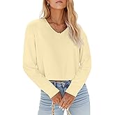 Tankaneo Womens V Neck Cropped T Shirts Casual Summer Crop Tops Half Sleeve Solid Color Crop Baisc Tees