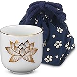 2ジー セレクト 湯呑 白 Φ6.2x6.3cm 仏壇 用 茶湯器 陶器製 白金ハス 大 小物入付