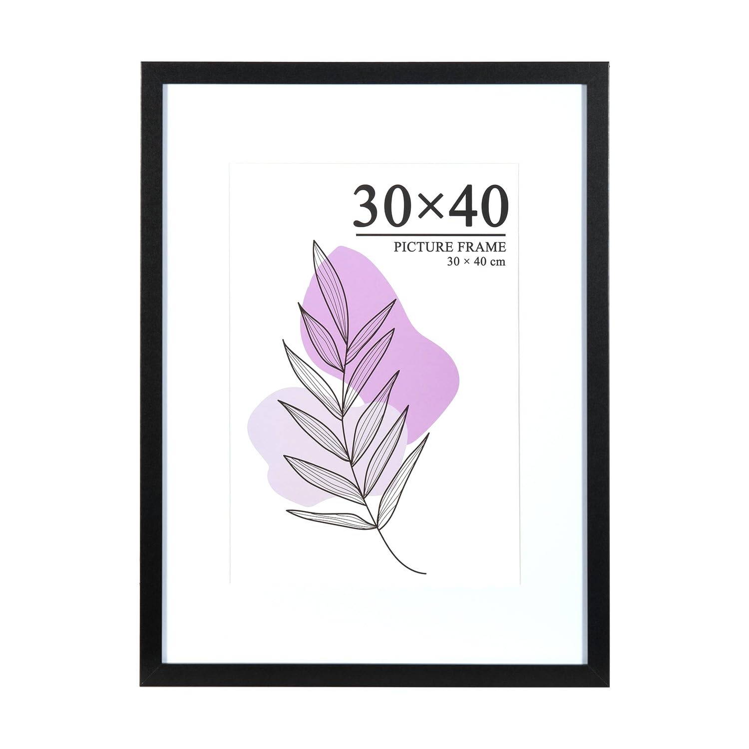 Baoee Black 30×40cm Frames, photo frame with acrylic glass, Display Photo A4 with Mat, 30×40cm Certificate Frame for Table Top and Wall Mounting