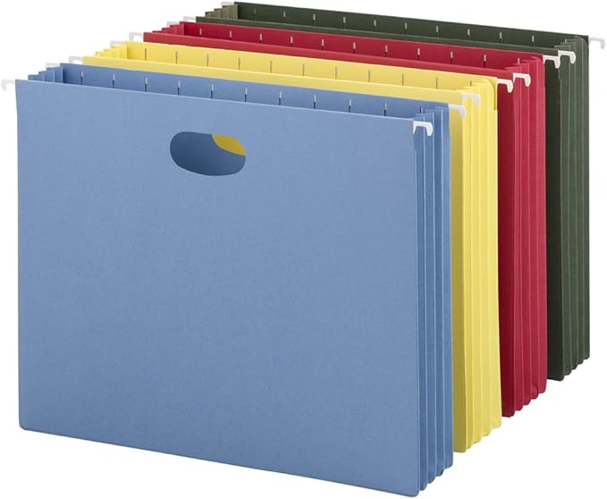Smead Hanging Pocket File Folders with Full Height Gusset, Letter Size