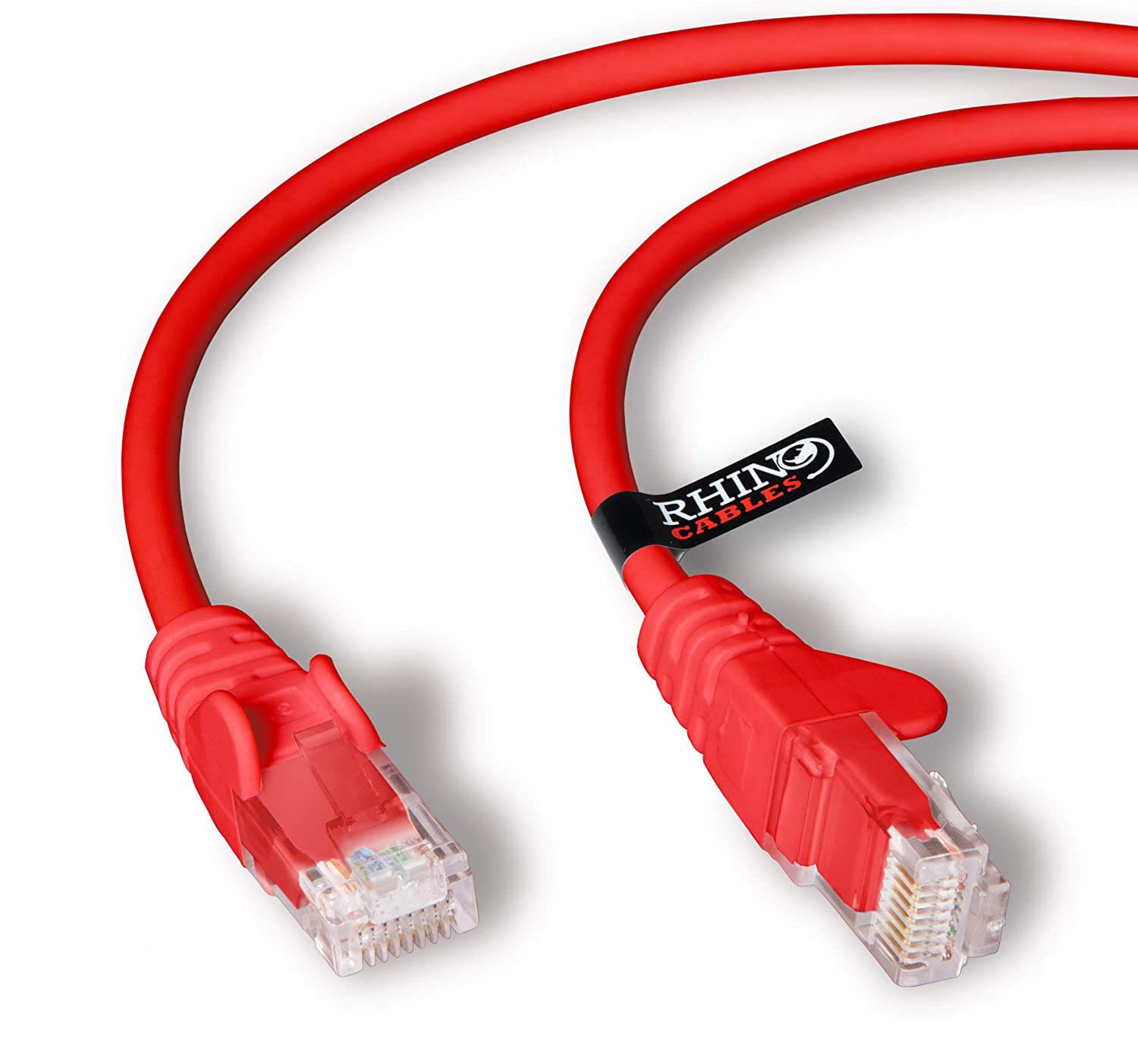 rhinocables CAT 6 High-Speed Gigabit Ethernet Cable - Patch Network Lead for LAN| Snagless UTP With LSZH Jacket | RJ45 Connector - Internet, Router, Modem, Smart TV, PC & More (10m, Red, Pack of 1)