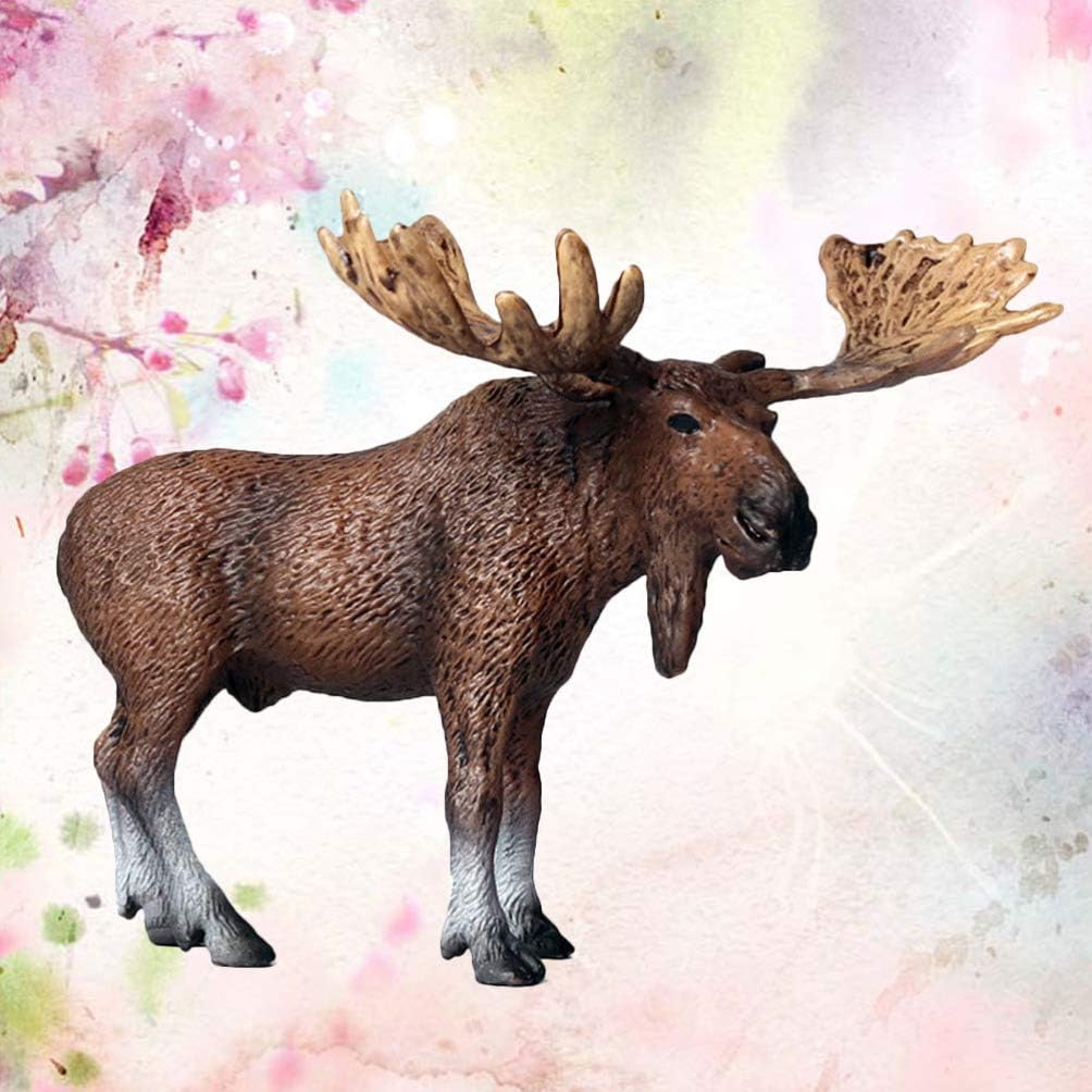 Toyvian Foret Animaux Figures Orignal Figurine Jouet Animal Des Bois Sculpture Animal Dessus De Gateau De Noel Centres De Vacances De Noel Decor De Table Miniatures Decor De Jardin Feerique Miniatures Jouets