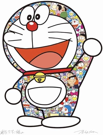 Amazon 村上隆 ドラえもん ポスター ありがとう Murakami Takashi カイカイキキ Doraemon 藤子f不二雄 Kaikaikiki オフセット プリント ヒカキン おもちゃ ホビー