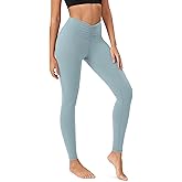 ODODOS Cloud Feeling Ruched Yoga Leggings for Women 25" / 28" High Waist Crossover Yoga Pants