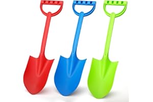 ANZMTOSN 3 Pack Jumbo Beach Sand Shovels Toys, 16 Inch Heavy Duty Plastic Sand Spade Shovel Scoop for Kids Adults, Beach Sand Toy for Sandbox,Outdoor, Snow Scoop, Planting Shovels for Digging, Gardening
