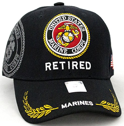 United States Marine Corps Retired Black Baseball Cap