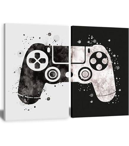 Playstation Controller Poster Playstation Stampa Playstation Wall Art Video Game Art Decor PS4 Wall Art PS4 Brevetto Stampa #WB014 (23,4 x 33,1 (A1), griglia nera