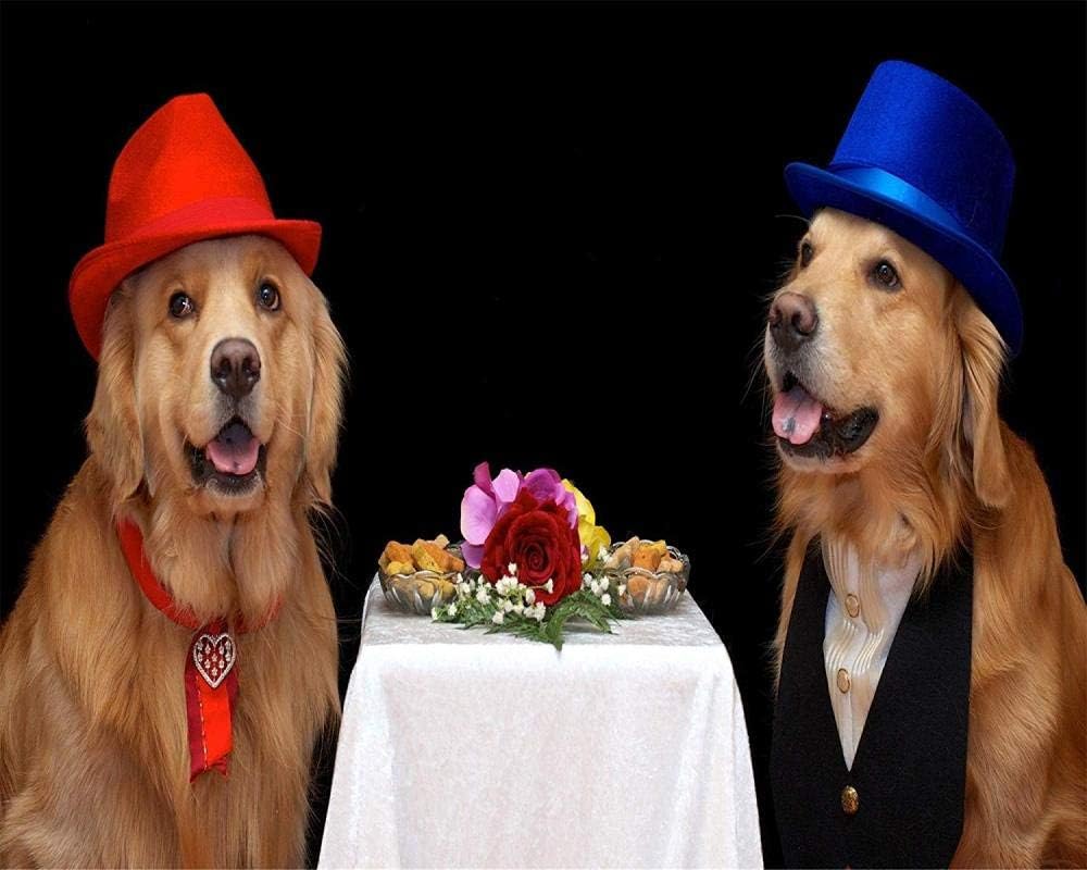 YUMUYAO Jigsaw Puzzle 1000 Pieces Adult Puzzle Wooden Puzzle Classic 3D Puzzle Dog Couple Dating Diy Home Decor,75X50Cm