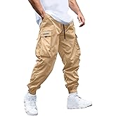 JEMLDL Mens Cargo Joggers Pants Elastic Waist Drawstring Baggy Sweatpants Techwear Pants for Men