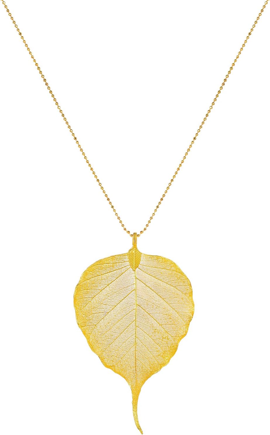 "The Tale of Autumn" Long Necklace Handmade Natural Boho Leaf With 30" Chain