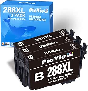 Amazon.com: PicView Remanufactured Ink Cartridge Replacement for Epson 288 XL 288XL Black T288 