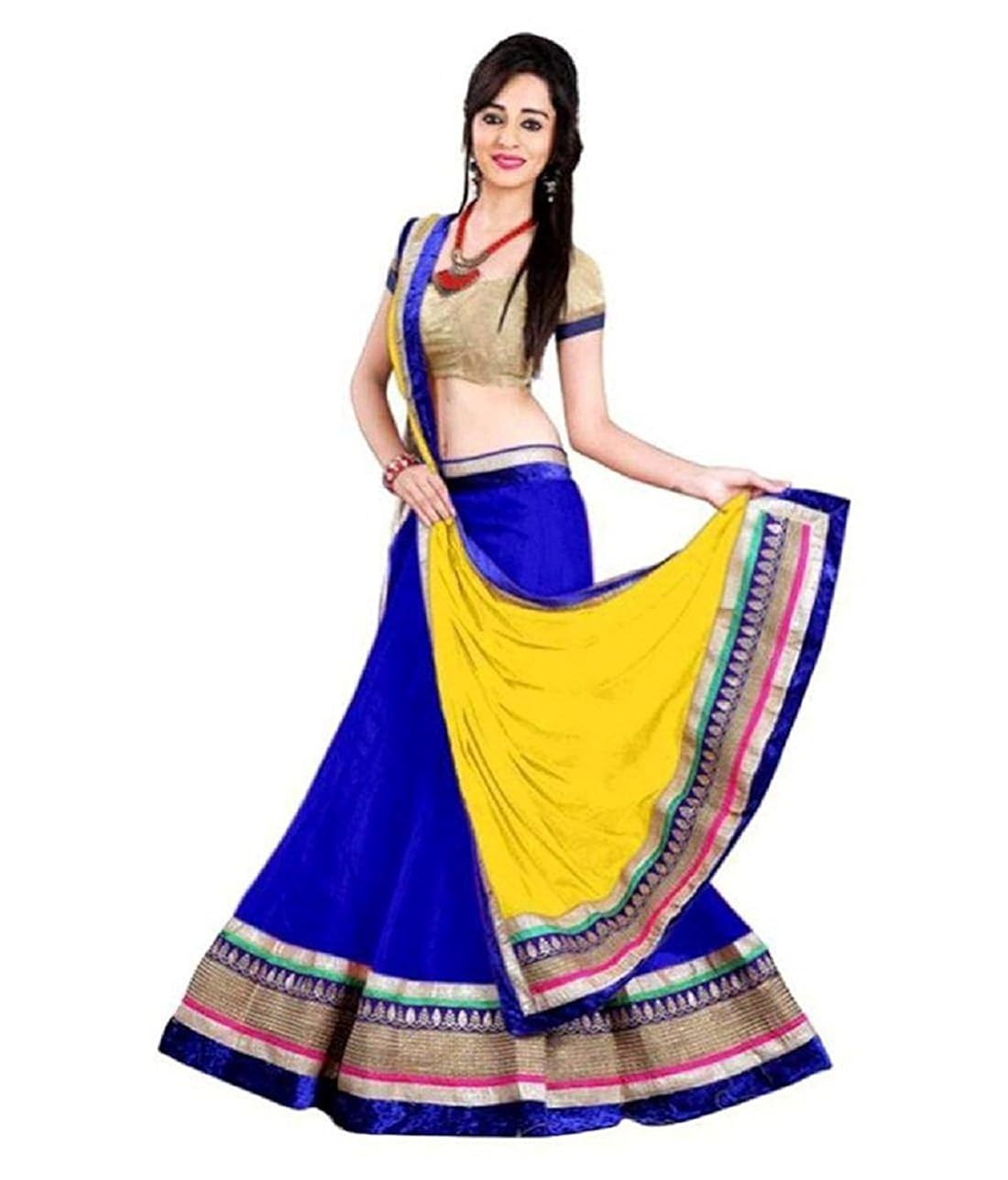 shree umiya collection women's net embroidery lehenga choli free size