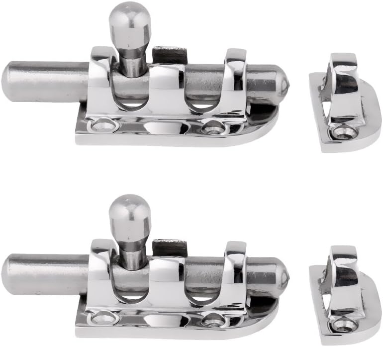 DovewillPack of 2 Boat/Marine Barrel Slide Bolt Door Cabin Latch Heavy Duty 316 Stainless Steel